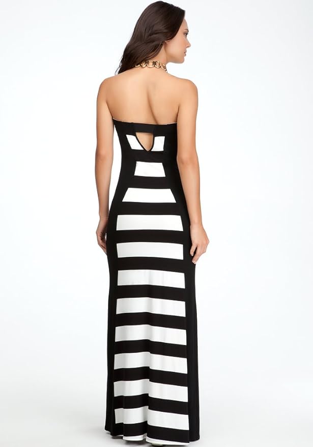 bebe black and white dress