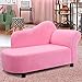 Costzon Kids Chaise Lounge Sofa Couch Set Children Modern Seat Furniture (Pink/Coral Fleece Chaise Longue)