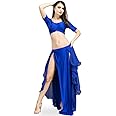 ROYAL SMEELA Belly Dance Costume Set for Women Belly Dancing Tops and Chiffon Skirt Dance Dresses, One Size, 6 Colors
