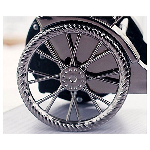 KAKA(TM) Vintage Jinrikisha Design Digital Alarm Clock Creative Gifts for Kids Children Car Lovers - Silver - Thumbnail 3