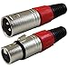 GLS Audio 25ft Mic Cable Cords - Color XLR Male to Color XLR Female on Black Cables - 25' Colored XLR Balanced Mike Cord - 6 PACK