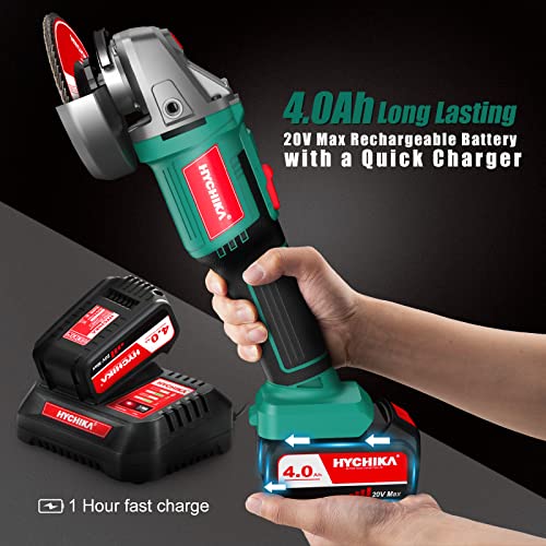 Cordless Angle Grinder For Milwaukee 18V Battery | 4-1/2 Inch, 8500 RPM Brushless | 3-Speed, Metal Cutting & Grinding - View #6