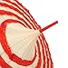 Topwedding 36'' Retro Hook Handle Striped Pagoda Parasol Rain Sun Wedding Umbrella,Beige and Red