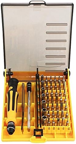 Portable Opening Tool Compact Screwdriver Kit Set with Tweezers & Extension Shaft 45 in 1 Professional For Precise Repair or Maintenance Laptop Computer Phone iPhone Electronic Products
