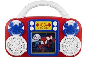 eKids Spidey and His Amazing Friends Toy Music Player Includes Freeze Dance Game, Musical Toy for Toddlers and Fans of Spidey Toys for Boys