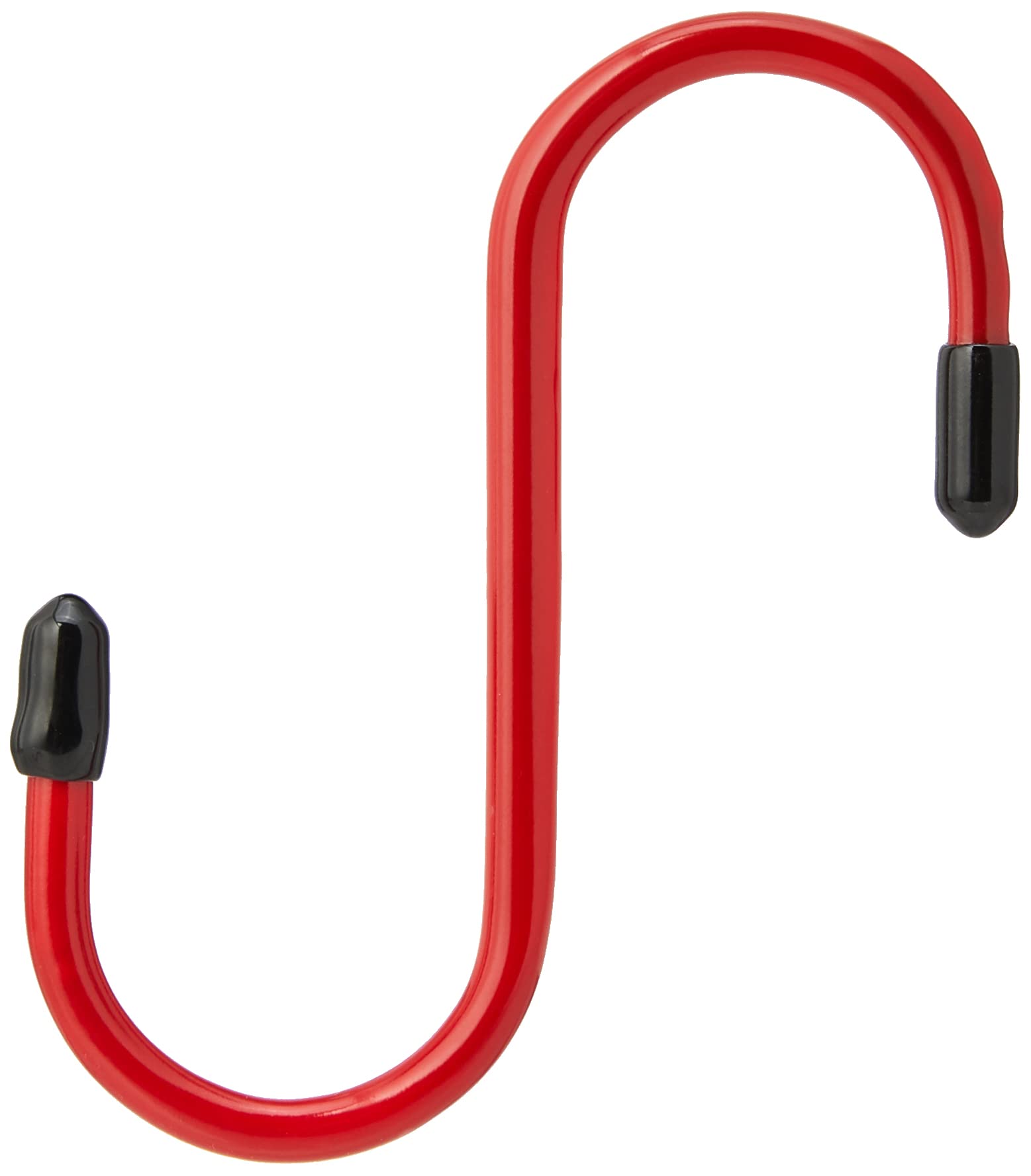 Merriway BH01913 (2 Pcs) Red Plastic Coated Steel Kitchen Storage S-Hook, 100mm (4 inch) - Pack of 2 Pieces