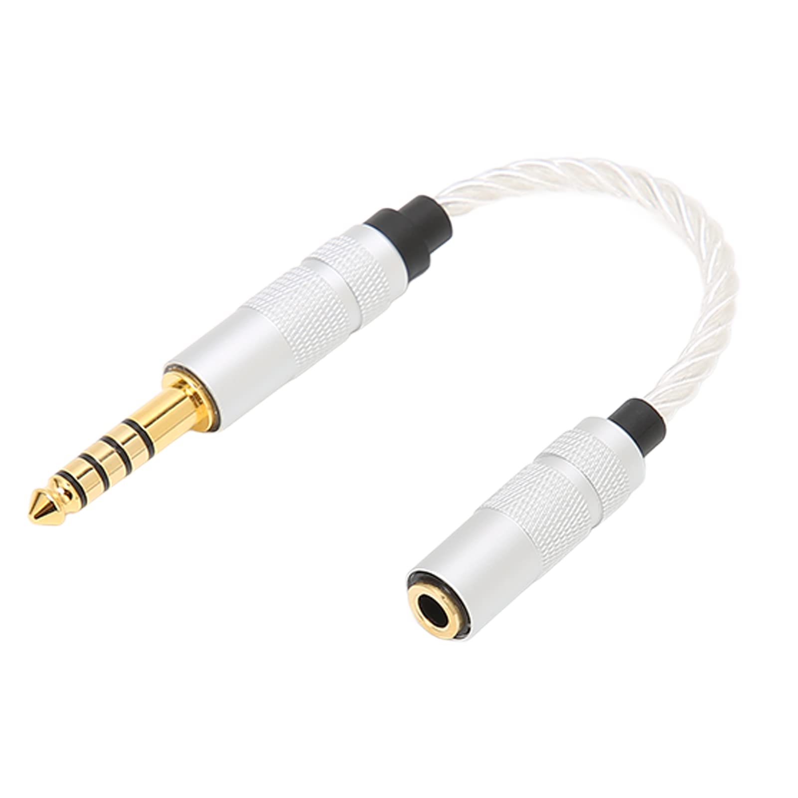 Zunate 4.4mm Balanced Male to 3.5mm Stereo Female Adapter Cable Silver Plated Copper Wire for NW‑ZX300A NW‑WM1A NW‑WM1Z PHA‑2A Player