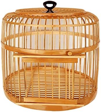 キャリーケージ バッグ 手作りの鳥かご竹の上の掛かるリングは屋外の掛かる