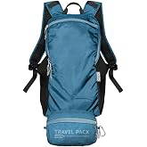 ChicoBag Travel Pack rePETe + Refine | Eco-friendly Lightweight and Packable Travel Backpack (Sapphire)