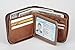 Admetus Men's Genuine Leather Short Zip-around Bifold Wallet Exquisite box Christmas Gift6 (Brown2)