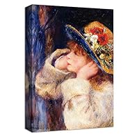 Canvas Wall Art Young Woman by Pierre Auguste Renoir Canvas Prints Home Artwork Decoration for Living Room,Bedroom - 12x18 inches