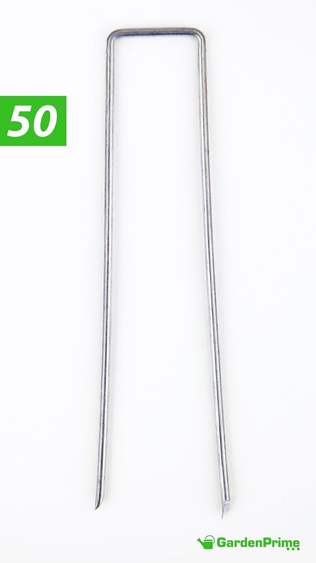 Garden Pegs Staples Stakes U Shaped Nail Securing Lawn Pins 6 inch Galvanised Ground Pegs for Weed Control Artifical Grass Membrane Fabric Matting Netting by GardenPrime (50 pack - Image 5