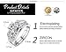 BISAER Love Cubic Zirconia Engagement Wedding Rings Set for Women,Set of 2 White Gold Plated Princess Cut Promise Ring Fashion Jewelry for Women Men Girls