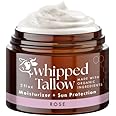 Simply Bovina Handmade Whipped Tallow Balm Moisturizer Cream - Made with 100% Grass-Fed Beef Tallow & Organic Face + Body Skin Care, 100% Natural Lotion (Organic Rose)