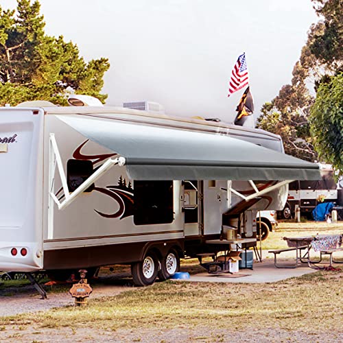 Awnlux White Motorized Modular Retractable RV Awning Full Set