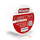 XFasten Super Strong Double Sided Carpet Tape Extra Sticky, 2-inch by 30-Yard, Heavy Duty Double Sides Area Rug to Carpet Gripper Tape, Ideal for Homes with High Foot Traffic and Large Pets