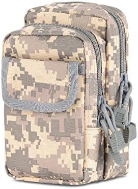 liangdongshop Multipurpose Double Zipper Molle Tactical EDC Utility Gadget Pouch Waist Bag Smart Phone Holster