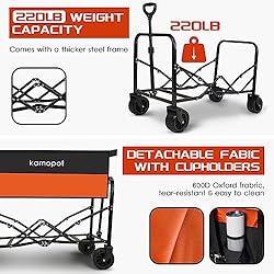 Kamopot Collapsible Wagon Cart,Foldable Beach