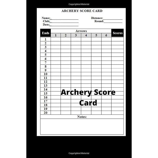 Archery Score Sheets Book: Score Cards for Archery Competitions,  Tournaments, Recording Rounds and Notes for Experts and Beginners - Score  Book: Press, Red Tiger: 9781073332885: Amazon.com: Books