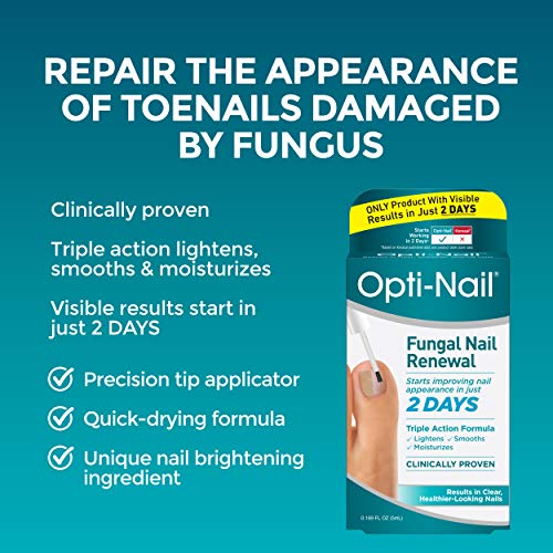OptiNail Fungal Nail Repair with Brush Applicator, Restores the
