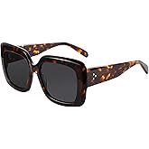 ZENOTTIC Polarized Sunglasses Women Trendy: Classic Sun Glasses Ladies UV400 Protetion - Retro Oversize Shades Squre Frame