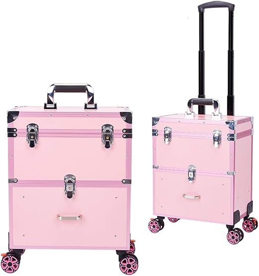 DLMYZ Friseurkoffer Kosmetikkoffer Alu Kosmetik Trolley Schminkkoffer