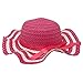 Gift Boutique 4 Girl Tea Party Hats Girls Straw Hat for Kids Costume Easter Princess Toddler Children's Birthday Supplies in Light Pink Hot Pink Yellow and Purple Colors
