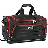 Fila Cypress Small Sport Duffel Bag, Black/Red, One Size