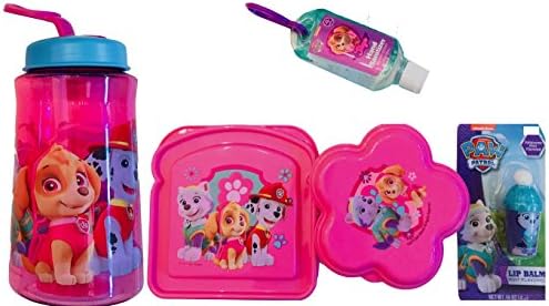Paw Patrol Girls 5 Pc Lunch Gift Set, Lunchtime Food Storage Containers Kit (Round)