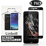 OnePlus 5 Screen Protector , Linboll [Case-Friendly][No Bubble][Easy to Install] PET HD Screen Protector Film for OnePlus 5 (Black) - 3 Pack
