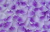 jennyyang059 Decoration Silk Flowers Rose Petals 100PCS Purple-White