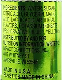 ojivas Super Sour Candy Spray Botellas, Sampler, Bundle, (.68 oz. Botellas), color azul de frambuesa, Manzana y sandía