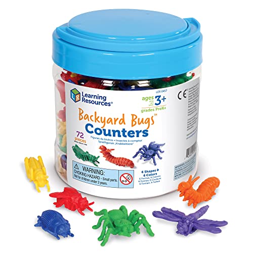 Learning Resources Backyard Bugs Counters - 72 Pieces, Ages 3+ Counting and Sor…