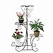 MOUTIK Garden Flower Stand Rack:Plant Pot&Planter Metal Holder with 4 Tiers Corner Decor Display Plant Stand Indoor Outdoor for Garden Home（Bronze