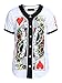 PIZOFF Short Sleeve Arc Bottom 3D King of Heart Print Baseball Jersey Shirt Y1724-5-L