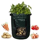 Garden Planter Bag (2-pack) – Grow Vegetables: Potato, Carrot, Tomato, & Onion - Plant Tub with Access Flap for Harvesting - Eco-Friendly - Heavy Duty & Durable Bags