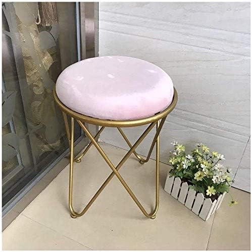 最新人気短納期 玄関ベンチ ベッドルームドレッシングテーブルスツール靴ベンチレストベンチsoafaスツールアイアンアートラウンドオスマン布張りの座席フットスツール現代のメイクアップチェア 37 腕時計 ペット用品 Light B0j3vk8g B0j3vk8g 46センチ