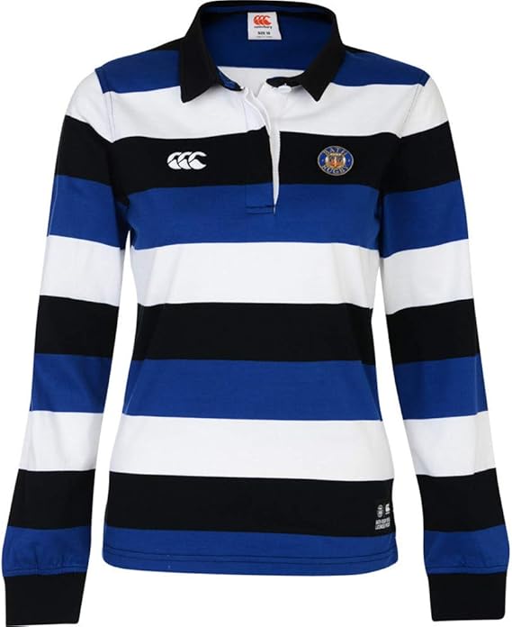 Canterbury Womens/Ladies Bath Long Sleeve Hooped Cotton Rugby Shirt