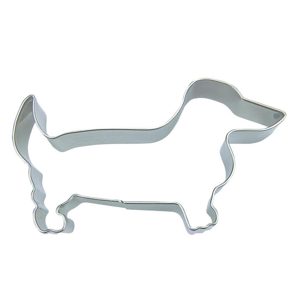 Staedter Dachshund Shape Cookie Cutter, Stainless Steel, Silver, 6.6x5.2x3.8