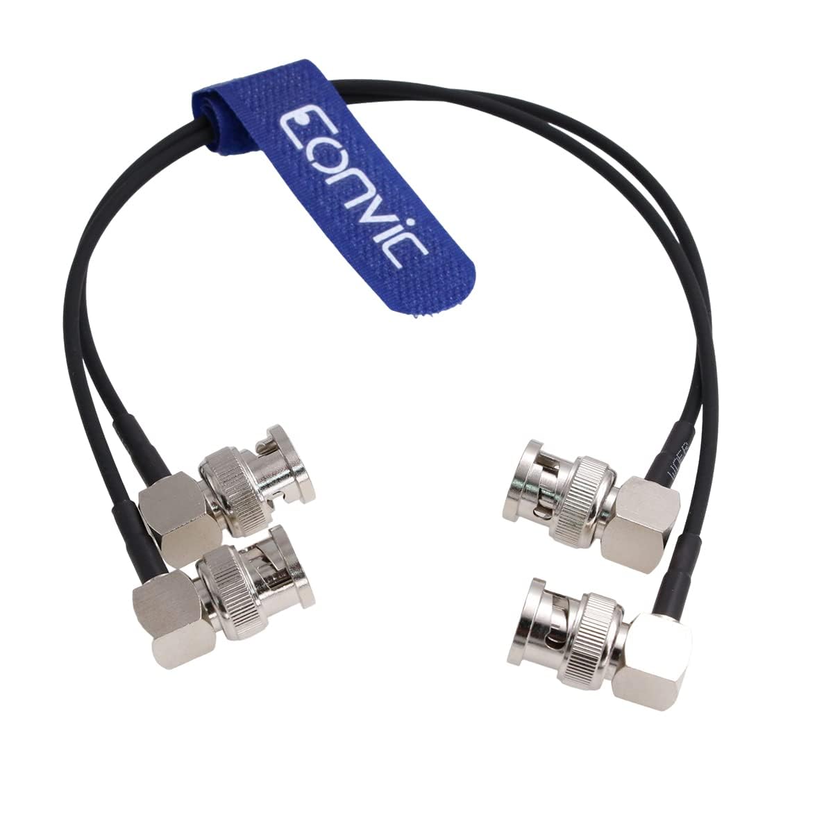 Eonvic Flexible HD SDI Cable Right Angle BNC Male for Blackmagic HyperDeck Shuttle and BMCC BMPC Hyperdeck Cameras RG174 50ohm 2pcs