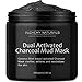 Alchemy 100% Natural Premium Spa Quality Dual Activated Age Defying Charcoal Mud Mask Facial Treatment Cleanser Minimizer for, Acne, Blackheads, Scars, Cellulite – 8.8oz