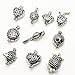 Dandan DIY 10pcs Assorted Styles Bird Brass Cage Owl Heart Landmine Tree Diffuser Locket Perfume Essential Oil Aromatherapy Diffuser Charms Pendant Craft Diffusion Ball (Assorted Styles 2)