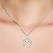 YFN Mother Owl Pendant Necklace Sterling Silver for Mom Women