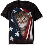 The Mountain Men's the Patriotic Kitten Adult T-Shirt