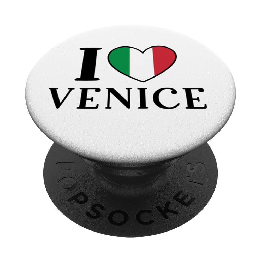 I Love Heart Venice Italy Proud Italian Flag PopSockets Swappable PopGrip