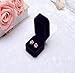 rukiwa Jewelry Case, Velvet Engagement Wedding Earring Ring Pendant Jewelry Display Box (Black)