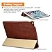 iPad Pro Leather Case, Icarercase Genuine Leather Side Open Flip Folio Style Smart Cover in Ultra Slim Design with Stand & Auto Wake/Sleep Functions for 9.7-inch(Brown)