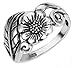 Sterling Silver Karen's Flower Ring (Sizes 2-15)