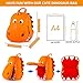 YISIBO 3D Cartoon Kids Backpack, Waterproof Cute Toddler Backpack: Hippo Orange