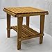 Cedar Side Table with Shelf & Stained Finish, Amish Crafted